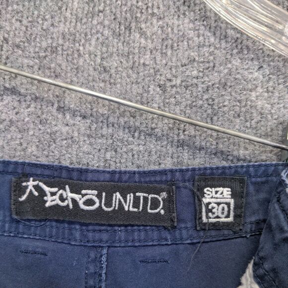 Ecko Unltd Men's Cargo Shorts Blue Sizer 30 100% Cotton Pockets - Picture 10 of 11